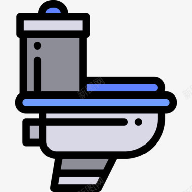 卫生间水管工工具线颜色图标图标