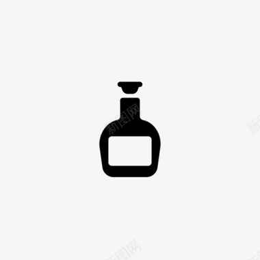 瓶子玻璃瓶朗姆酒图标图标