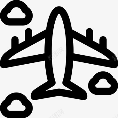 飞机冒险之旅3直线型图标图标