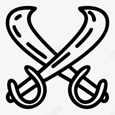 海盗剑水手海图标图标