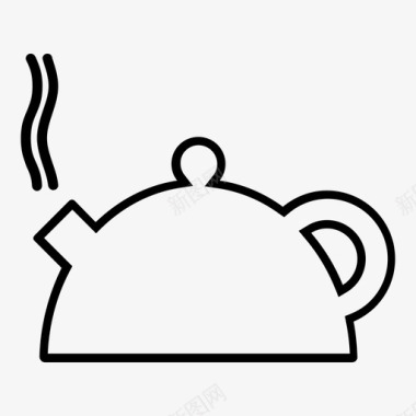 水壶煮沸咖啡图标图标