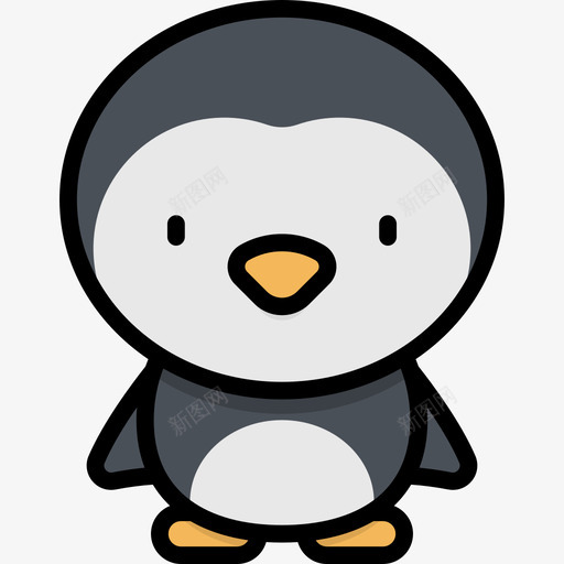 企鹅卡瓦伊动物3线性颜色图标svg_新图网 https://ixintu.com 企鹅 卡瓦伊动物3 线性颜色