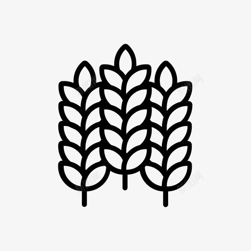 大麦过敏原面筋图标svg_新图网 https://ixintu.com 大麦 小麦 谷物 过敏原 面筋 食品