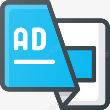 传单营销和广告7线性颜色图标图标