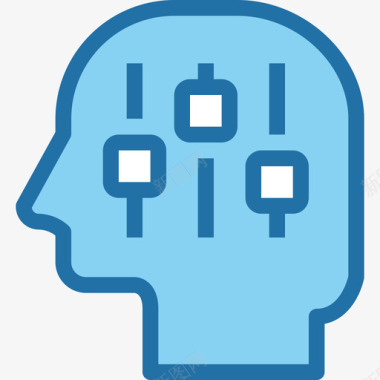 控制人类思维15蓝色图标图标
