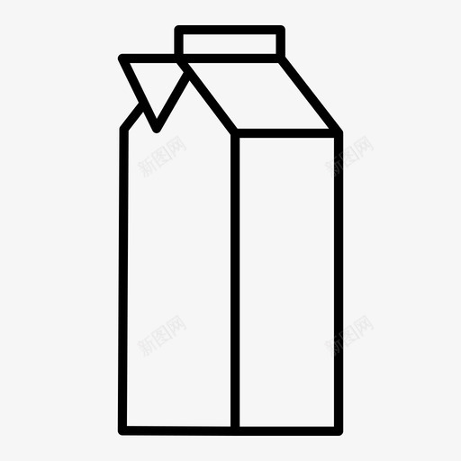 牛奶盒饮料食品图标svg_新图网 https://ixintu.com 健康 材料 牛奶盒 食品 饮料