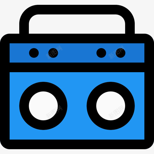 Boombox音乐41线性颜色图标svg_新图网 https://ixintu.com Boombox 线性颜色 音乐41