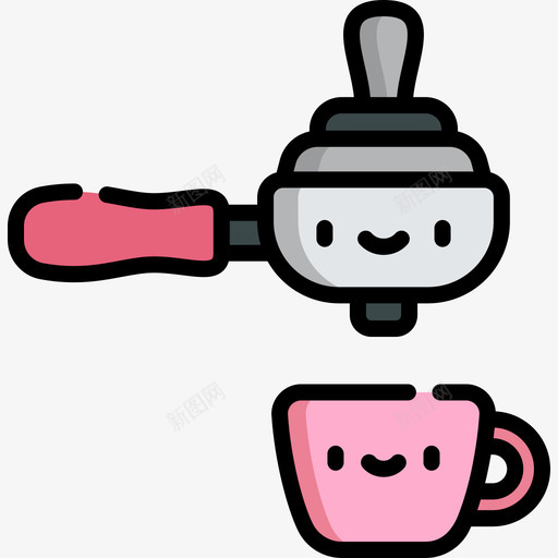 意式浓缩咖啡44号咖啡厅线性颜色图标svg_新图网 https://ixintu.com 44号咖啡厅 意式浓缩咖啡 线性颜色
