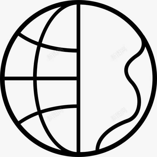 球形球形2线性图标svg_新图网 https://ixintu.com 球形 球形2 线性