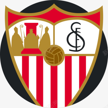 塞维利亚足球盾牌平坦图标图标