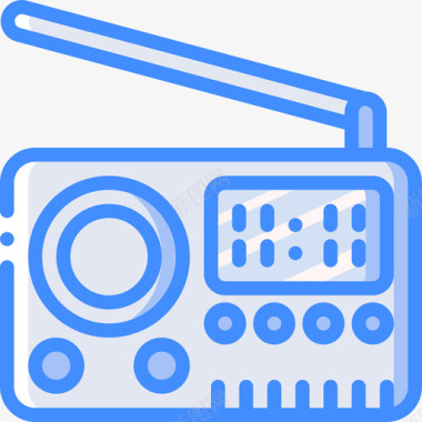 无线电通讯7蓝色图标图标
