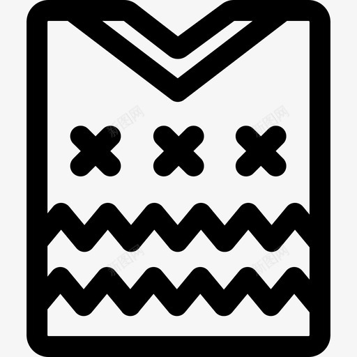 毛衣冬季13直线型图标svg_新图网 https://ixintu.com 冬季13 毛衣 直线型