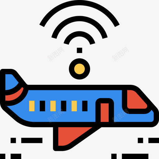 飞机物联网24线颜色图标svg_新图网 https://ixintu.com 物联网24 线颜色 飞机