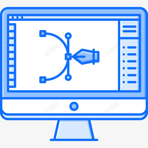 计算机接口54蓝色图标svg_新图网 https://ixintu.com 接口54 蓝色 计算机