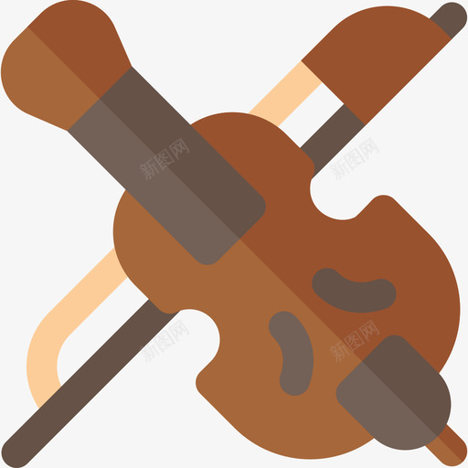 小提琴音乐节4平调图标svg_新图网 https://ixintu.com 小提琴 平调 音乐节4