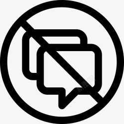 禁止聊天new禁止聊天禁止信号和禁令直截了当图标高清图片