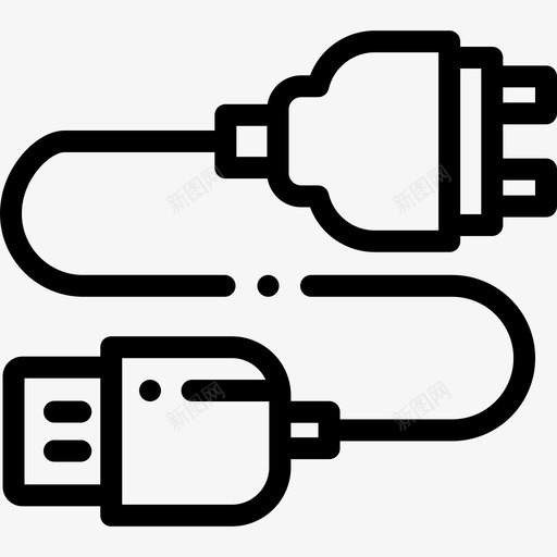 Usb电缆计算机组件5线性图标svg_新图网 https://ixintu.com Usb电缆 线性 计算机组件5