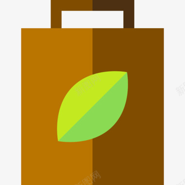 购物袋可再生能源12扁平图标图标