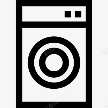 洗衣机卫生常规4线性图标图标