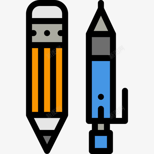 铅笔学习22线颜色图标svg_新图网 https://ixintu.com 学习22 线颜色 铅笔
