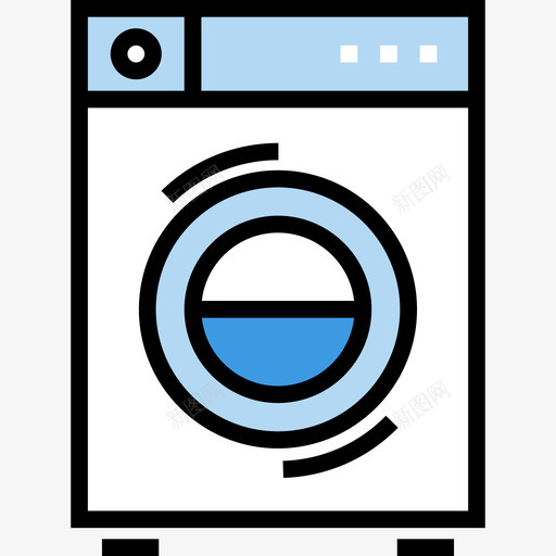 洗衣机家用4线性颜色图标svg_新图网 https://ixintu.com 家用4 洗衣机 线性颜色