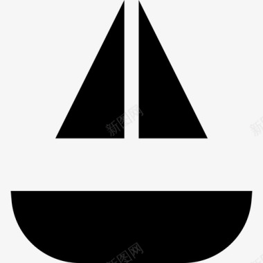 帆船婴儿49号实心图标图标