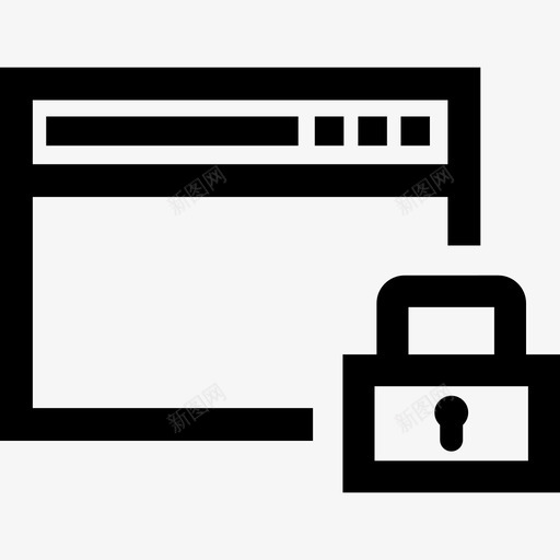 安全网站浏览器锁定图标svg_新图网 https://ixintu.com 受保护 安全网站 浏览器 网络安全大纲 锁定