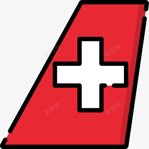 瑞士国际航空公司运输标志线颜色图标svg_新图网 https://ixintu.com 瑞士国际航空公司 线颜色 运输标志