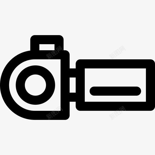 摄像机数字营销45线性图标svg_新图网 https://ixintu.com 摄像机 数字营销45 线性
