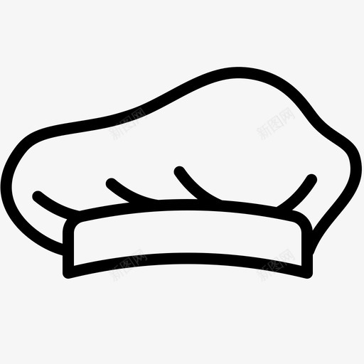 厨师帽配件服装图标svg_新图网 https://ixintu.com 厨师帽 时尚 服装 轮廓帽 配件