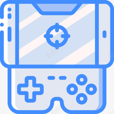 游戏控制器游戏开发4蓝色图标图标