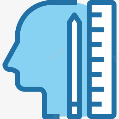 教育人类思维15蓝色图标图标