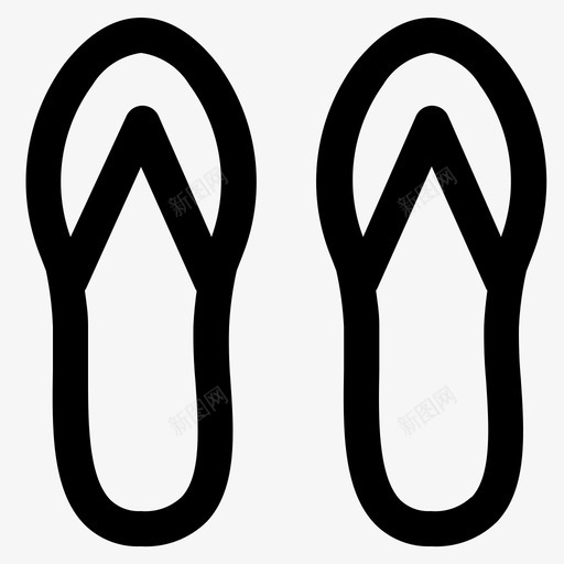 采购产品拖鞋脚鞋图标svg_新图网 https://ixintu.com 冒险旅行线路 凉鞋 脚 采购产品拖鞋 鞋