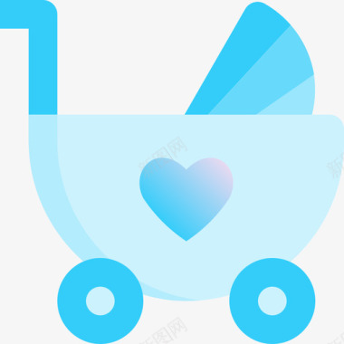 购物车怀孕3号蓝色图标图标
