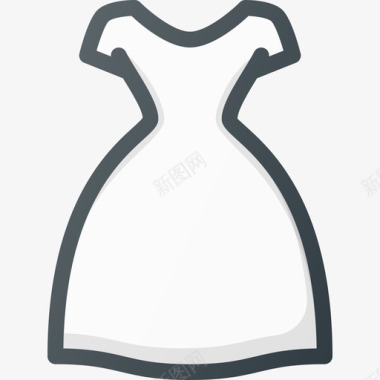 礼服69号婚礼线性颜色图标图标