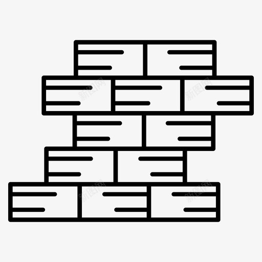 砖墙砖头建筑图标svg_新图网 https://ixintu.com 建筑 砖墙 砖头