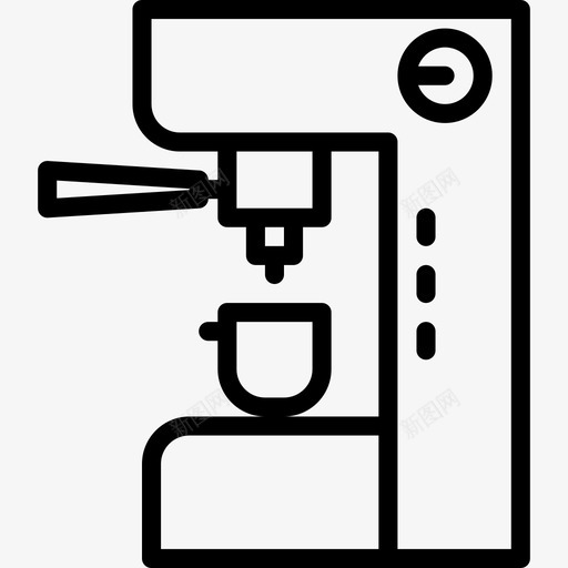 咖啡机咖啡11线性图标svg_新图网 https://ixintu.com 咖啡11 咖啡机 线性