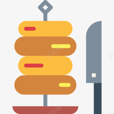 烤肉串快餐22无糖图标图标