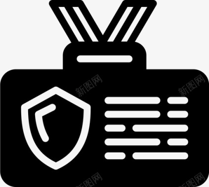 安全徽章警察保护图标图标