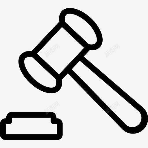拍卖法律和法律2线性图标svg_新图网 https://ixintu.com 拍卖 法律和法律2 线性