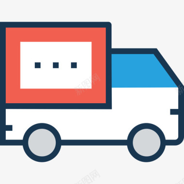 送货车购物和商业20线性颜色图标图标