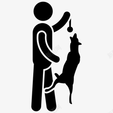 宠物食品狗训练师狗训练图标图标