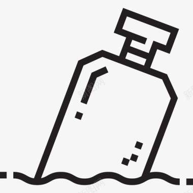 瓶子航海和水手2直线型图标图标