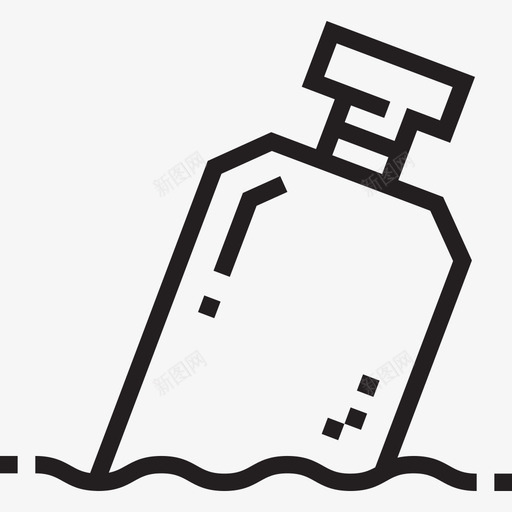 瓶子航海和水手2直线型图标svg_新图网 https://ixintu.com 瓶子 直线型 航海和水手2