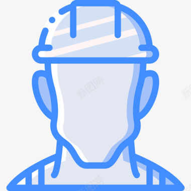安全帽健康与安全3蓝色图标图标