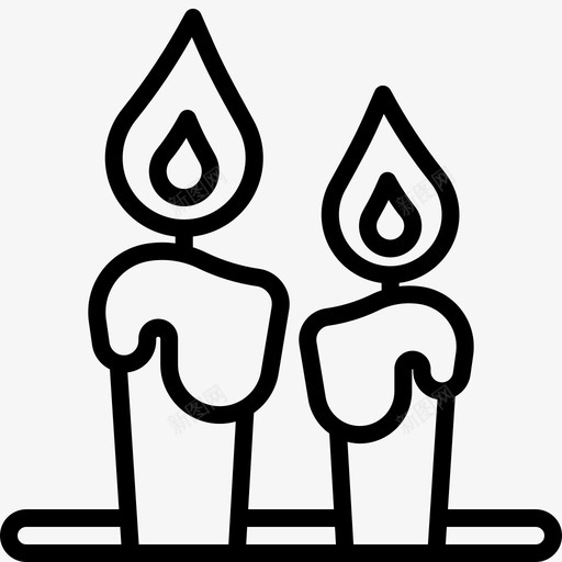 蜡烛装饰元素图标svg_新图网 https://ixintu.com 元素 光 圣诞用品 火 蜡烛 装饰
