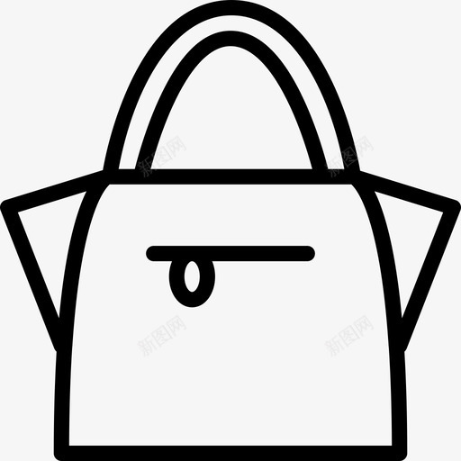 手提包女性配件直线型图标svg_新图网 https://ixintu.com 女性配件 手提包 直线型
