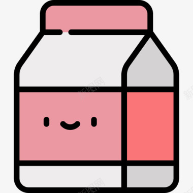 牛奶快餐24线性颜色图标图标