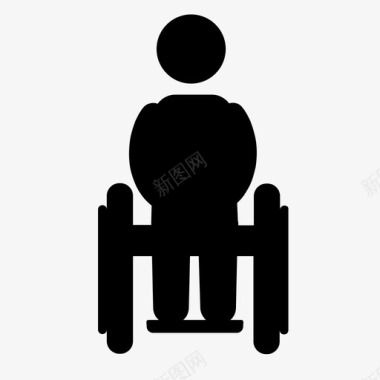 轮椅使用者残疾人图标图标
