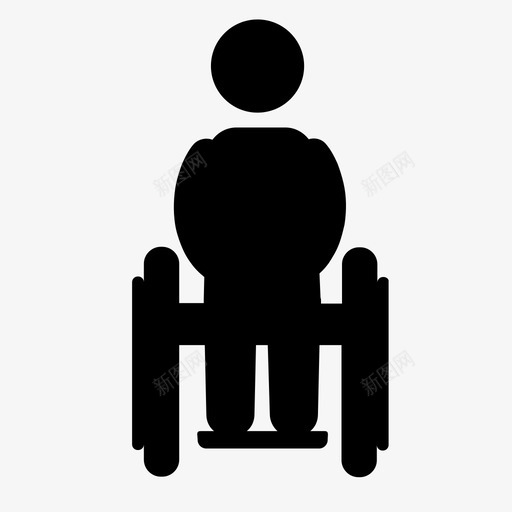 轮椅使用者残疾人图标svg_新图网 https://ixintu.com 残疾人 轮椅使用者